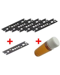 Pack Zen+ tous bois 30mm: 5 lames chrome + 1 lame carbure + huile